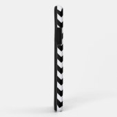 Coques Case-Mate iPhone Motif blanc noir de Chevron (Dos/Droite)