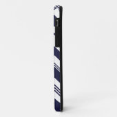 Coques Case-Mate iPhone Motif blanc nommé de Chevron de bleu marine de (Dos/Gauche)