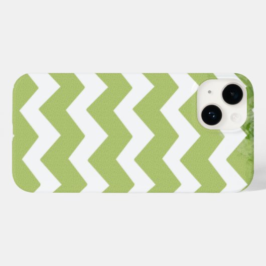 Coques Case-Mate iPhone Motif blanc vert Chevron (Verso (horizontal))