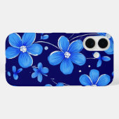 Coques Case-Mate iPhone motif bleu (Verso (horizontal))