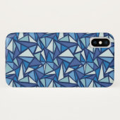 Coques Case-Mate iPhone Motif bleu abstrait de Crsytal de glace (Dos (Horizontal))