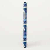 Coques Case-Mate iPhone Motif bleu abstrait de Crsytal de glace (Dos/Droite)