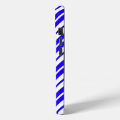 Coques Case-Mate iPhone Motif Bleu Blanc Vertical Grilles (Verso / Gauche)