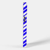 Coques Case-Mate iPhone Motif Bleu Blanc Vertical Grilles (Verso / Droite)
