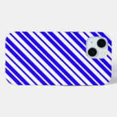 Coques Case-Mate iPhone Motif Bleu Blanc Vertical Grilles (Verso (horizontal))