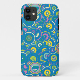 Coque iPhone 11 Motif bleu de cercle de Supergirl