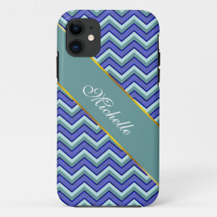 Etui iPhone Case-Mate Motif bleu de Chevron de saphir