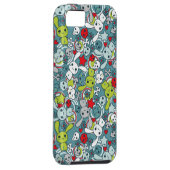 Coques Case-Mate iPhone motif bleu de kawaii (Dos/Droit)