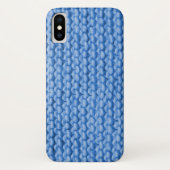 Coques Case-Mate iPhone Motif bleu de Knit (Dos)