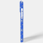 Coques Case-Mate iPhone motif bleu de Noël (Verso / Gauche)
