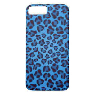 Coques Pour iPhone motif bleu de texture de léopard