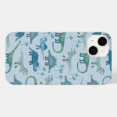 Coques Case-Mate iPhone Motif bleu Dinosaur (Verso (horizontal))