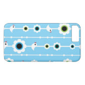 Coques Case-Mate iPhone motif bleu d'oiseau et de fleurs (Dos (Horizontal))