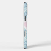 Coques Case-Mate iPhone motif bleu en forme de diamant (Verso / Droite)