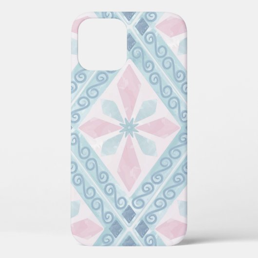 Coques Case-Mate iPhone motif bleu en forme de diamant (Verso)