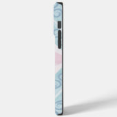 Coques Case-Mate iPhone motif bleu en forme de diamant (Verso / Gauche)