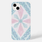 Coques Case-Mate iPhone motif bleu en forme de diamant (Verso)