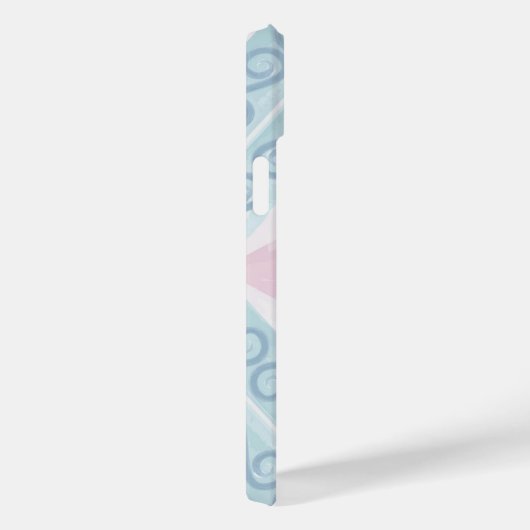 Coques Case-Mate iPhone motif bleu en forme de diamant (Verso / Droite)