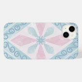 Coques Case-Mate iPhone motif bleu en forme de diamant (Verso (horizontal))