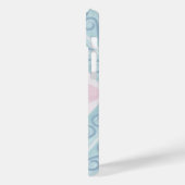 Coques Case-Mate iPhone motif bleu en forme de diamant (Verso / Gauche)