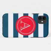 Coques Case-Mate iPhone Motif bleu et blanc (Dos (Horizontal))