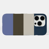 Coques Case-Mate iPhone Motif Bleu et Brown rayures (Verso (horizontal))