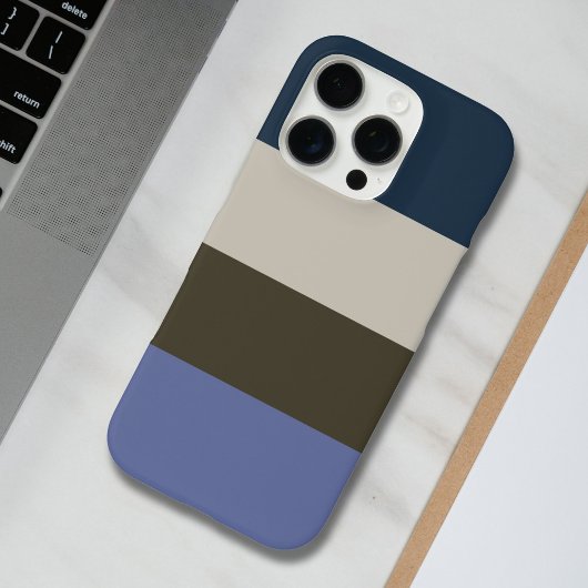 Coques Case-Mate iPhone Motif Bleu et Brown rayures