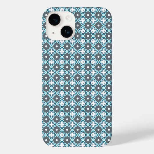 Coques Case-Mate iPhone Motif bleu et gris (Verso)