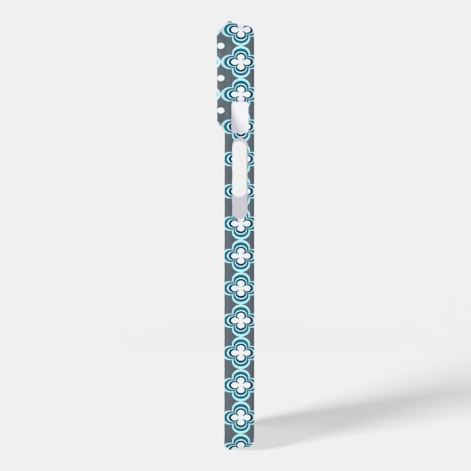 Coques Case-Mate iPhone Motif bleu et gris (Verso / Gauche)