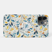Coques Case-Mate iPhone Motif bleu et or Paisley Leaf (2) (Dos (Horizontal))