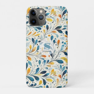 Case-Mate iPhone Case Motif bleu et or Paisley Leaf (2)