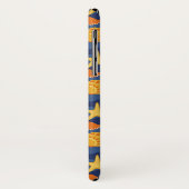 Coques Case-Mate iPhone Motif bleu et orange de coquillage (Dos/Gauche)