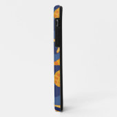 Coques Case-Mate iPhone Motif bleu et orange de coquillage (Dos/Gauche)