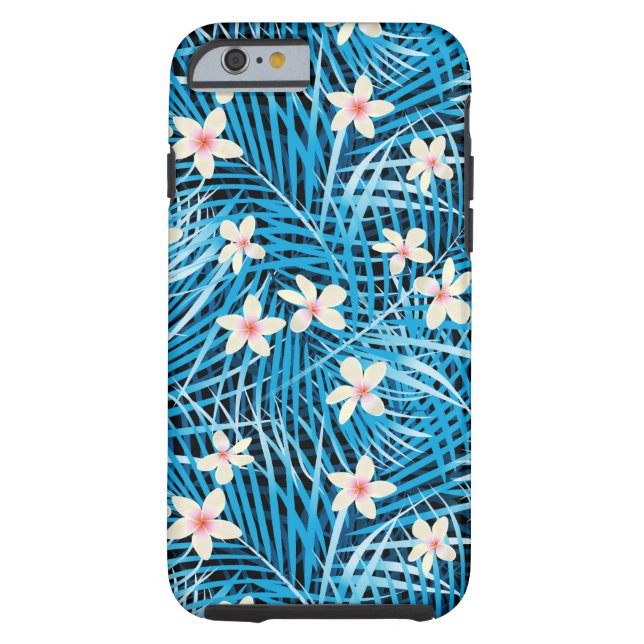 Coques Case-Mate iPhone Motif bleu Feuille (Dos)