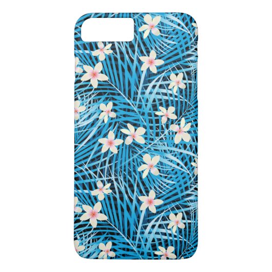 Coques Case-Mate iPhone Motif bleu Feuille (Dos)