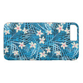 Coques Case-Mate iPhone Motif bleu Feuille (Dos (Horizontal))