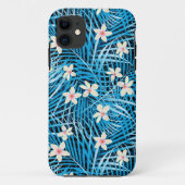 Coques Case-Mate iPhone Motif bleu Feuille (Dos)