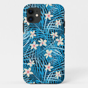 Coques Pour iPhone Motif bleu Feuille