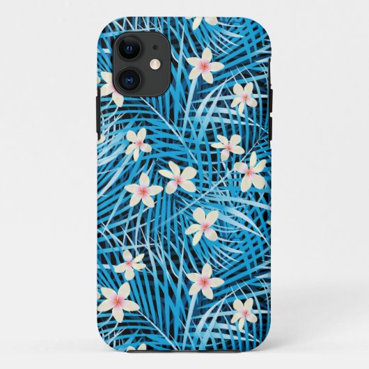 Coques Case-Mate iPhone Motif bleu Feuille (Dos)
