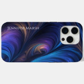 Coques Case-Mate iPhone Motif bleu foncé (Verso (horizontal))