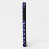 Coques Case-Mate iPhone Motif bleu-foncé de Quatrefoil (Dos/Gauche)