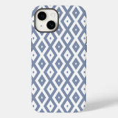 Coques Case-Mate iPhone Motif bleu gris et blanc (Verso)