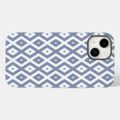 Coques Case-Mate iPhone Motif bleu gris et blanc (Verso (horizontal))