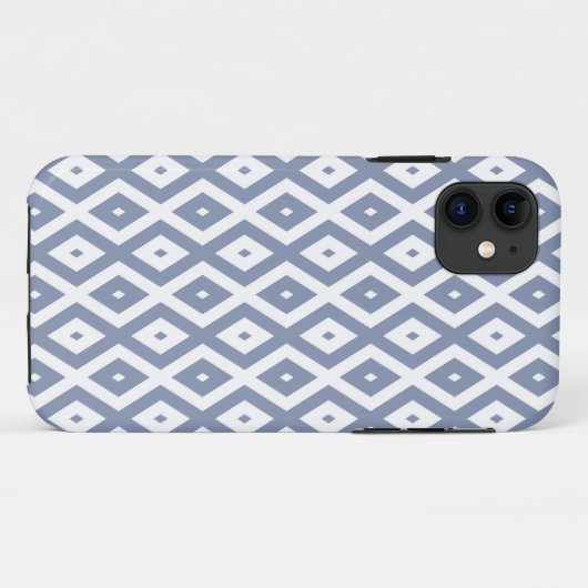 Coques Case-Mate iPhone Motif bleu gris et blanc (Dos (Horizontal))
