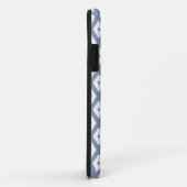 Coques Case-Mate iPhone Motif bleu gris et blanc (Dos/Droite)