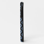 Coques Case-Mate iPhone Motif bleu gris et noir diamant (Dos/Gauche)