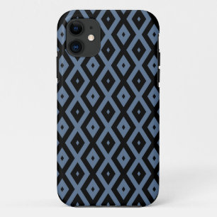Case-Mate iPhone Case Motif bleu gris et noir diamant