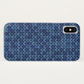 Coques Case-Mate iPhone Motif bleu Knit (Dos (Horizontal))