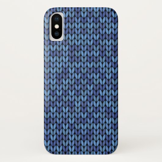 Coques Case-Mate iPhone Motif bleu Knit (Dos)