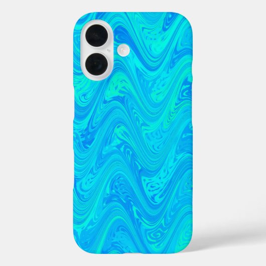 Coques Case-Mate iPhone Motif bleu marbling (Verso)